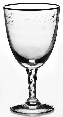 Coronet (Platinum Trim, Stem 6101, Cut 656) Wine Glass