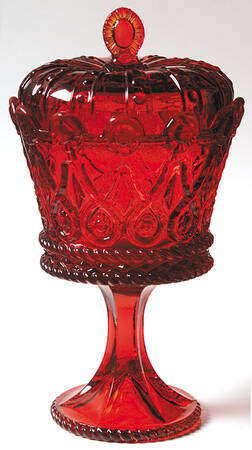 Crown Collection (Giftware) #2750 Ruby Chalice & Lid