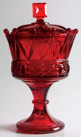 Crown Collection (Giftware) #2749 Ruby Chalice & Lid
