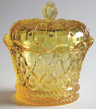 Crown Collection (Giftware) Candy Dish with Lid-Gold/2750