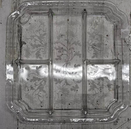 Daisy (Etched) 11" Square 5 Part Relish