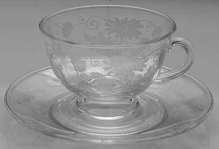 Daisy (Etched) Cup & Saucer Set