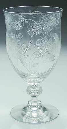 Daisy (Etched) Low Water Goblet