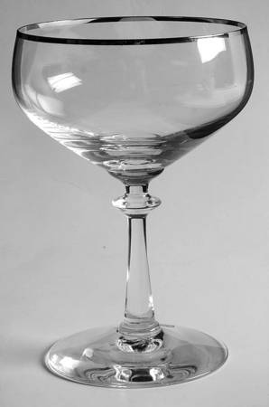 Eloquence Clear (Platinum Trim, Stem 6120) Champagne/Tall Sherbet