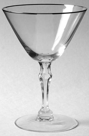 Engagement (Platinum Trim, Stem 6092) Champagne/Tall Sherbet by Fostoria