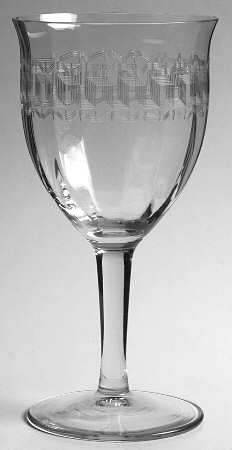 Greek (Stem 858) (Optic) Water Goblet
