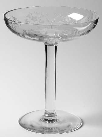 Etch 212 (Stem #863) Round Compote (Height X Width)