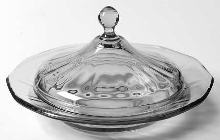 Fairfax Clear (Line 2375) Round Covered Butter