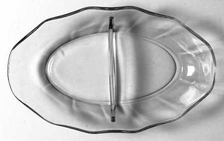 Fairfax Clear (Line 2375) 8" Oval 2 Part Relish