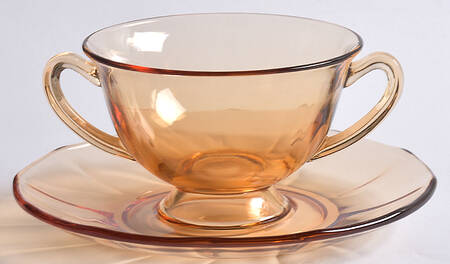 Fairfax Amber (Line 2375) Bouillon Cup & Saucer Set
