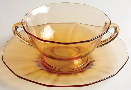 Fairfax Amber (Line 2375) Cream Soup & Saucer Set