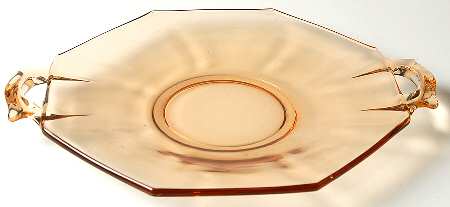 Fairfax Amber (Line 2375) Lemon Plate with Square Handle