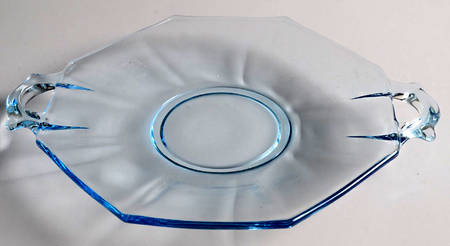 Fairfax Blue (Line 2375) Lemon Plate with Square Handle