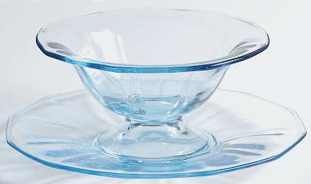 Fairfax Blue (Line 2375) Mayonnaise Bowl and Underplate