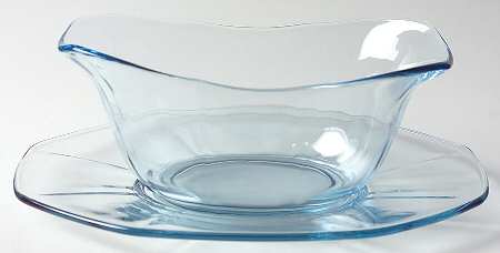 Fairfax Blue (Line 2375) Sauce Boat with Underplate