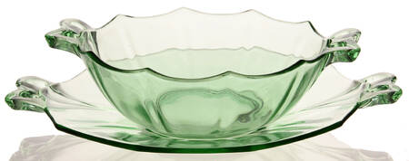 Fairfax Green (line 2375) Mayonnaise Bowl and Underplate