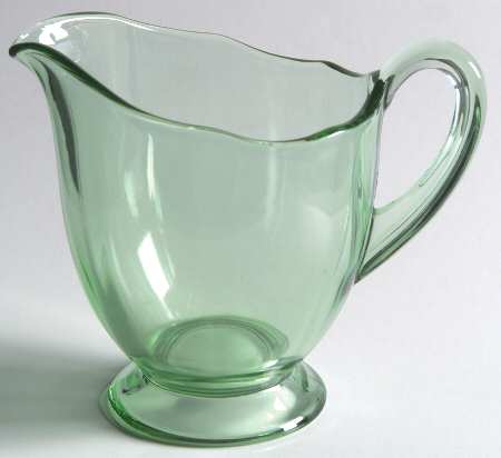 Fairfax Green (line 2375) Footed Creamer