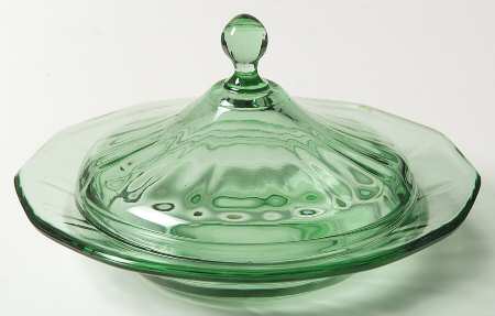 Fairfax Green (line 2375) Round Covered Butter