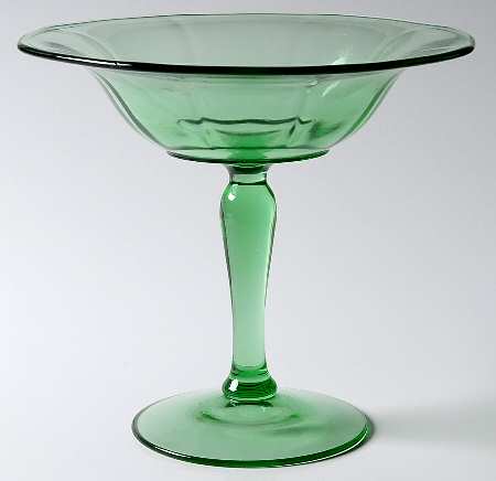 Fairfax Green (line 2375) Round Compote (Height X Width)
