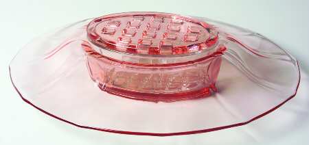 Fairfax Pink (Rose, Line 2375) 13" Oval Centerpiece with Flower Holder