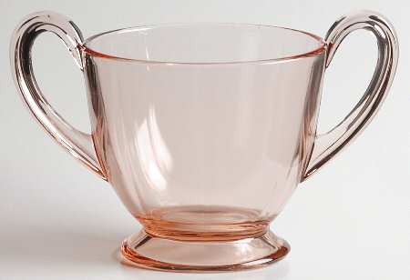 Fairfax Pink (Rose, Line 2375) Footed Open Sugar