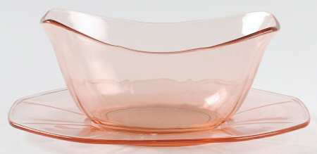 Fairfax Pink (Rose, Line 2375) Sauce Boat with Underplate