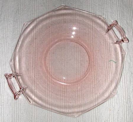 Fairfax Pink (Rose, Line 2375) Lemon Plate with Square Handle