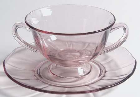 Fairfax Orchid (Purple, Line 2375)) Bouillon Cup & Saucer Set