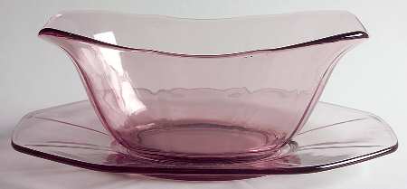 Fairfax Orchid (Purple, Line 2375)) Sauce Boat with Underplate