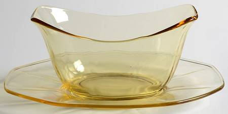 Fairfax Topaz (Yellow, Line 2375) Sauce Boat with Underplate