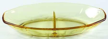 Fairfax Topaz (Yellow, Line 2375) 8" Oval 2 Part Relish