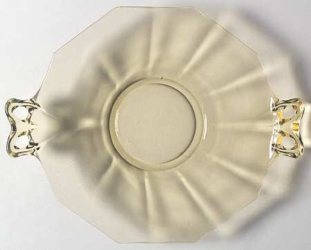 Fairfax Topaz (Yellow, Line 2375) Lemon Plate with Bow Handle