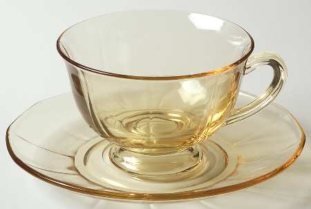 Fairfax Topaz (Yellow, Line 2375) Footed Cup & Saucer Set