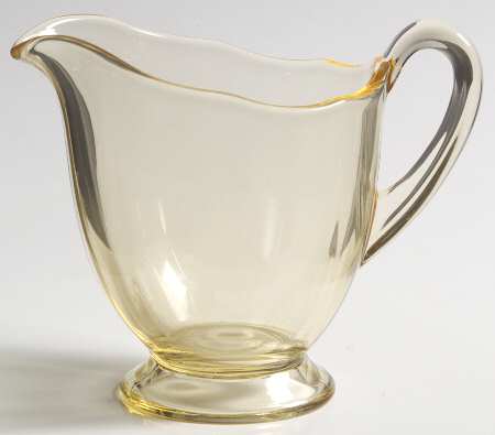 Fairfax Topaz (Yellow, Line 2375) Footed Creamer