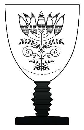 Fern (Black Base) Stem #4020 by Fostoria