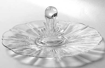 Flame Clear Center Handle Tray