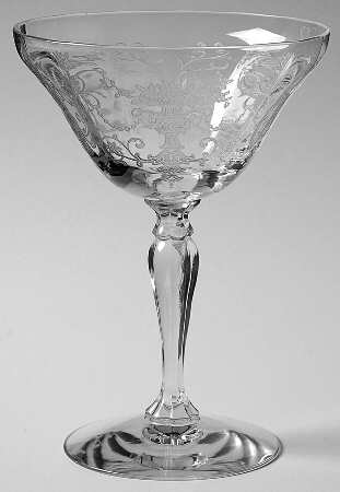 Florentine Clear (Stem 6005, Etch 311) Champagne/Tall Sherbet