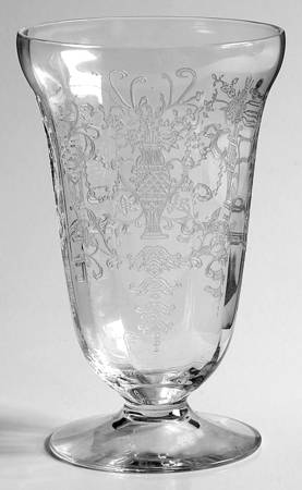 Florentine Clear (Stem 6005, Etch 311) 8 Oz Footed Tumbler