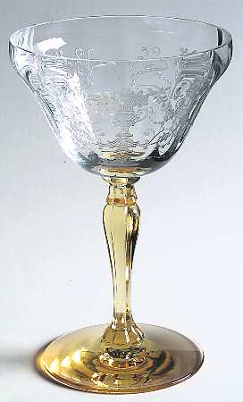 Florentine Topaz (Stem 6005, Etch 311) Liquor Cocktail