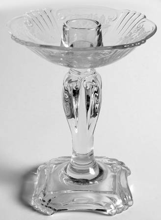 Fuchsia Clear 5" Single Light Candlestick
