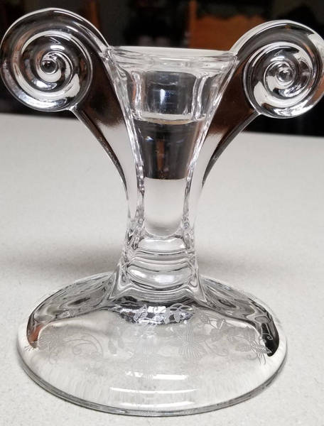 Fuchsia Clear 5" Single Light Candlestick