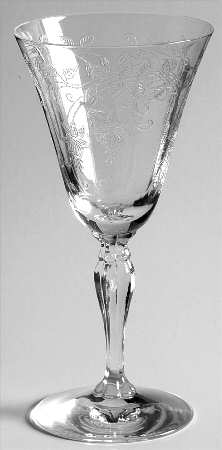 Fuchsia Clear Wine Glass