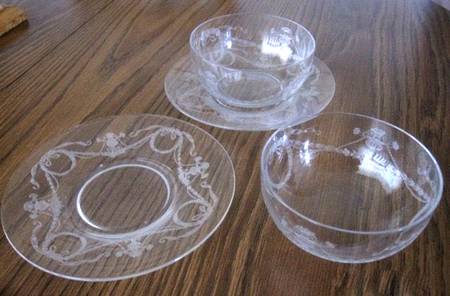 Garland (Etch 237, Stem 880) Finger Bowl & Underplate (FBM1 & FBUM1)