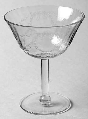 Garland (Etch 237, Optic, Stem 766) Champagne/Tall Sherbet