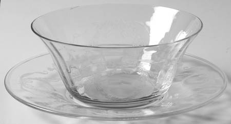 Garland (Etch 237, Optic, Stem 766) Finger Bowl & Underplate