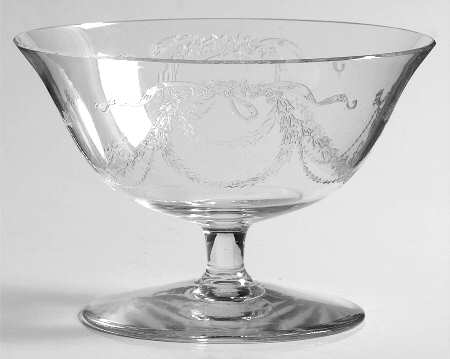 Garland (Etch 237, Non Optic, Stem 766) Sundae Glass