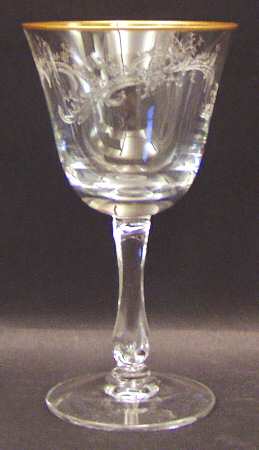 Golden Lace Wine Glass
