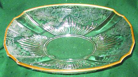Gold Lace Oval Flame Bowl