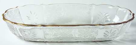 Gold Lace 11" Oval Celery (Baroque Shape)