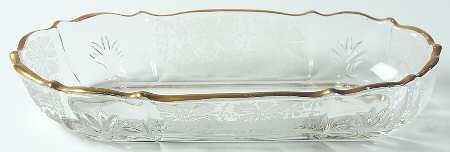 Gold Lace 8" Pickle Dish (Baroque Shape)